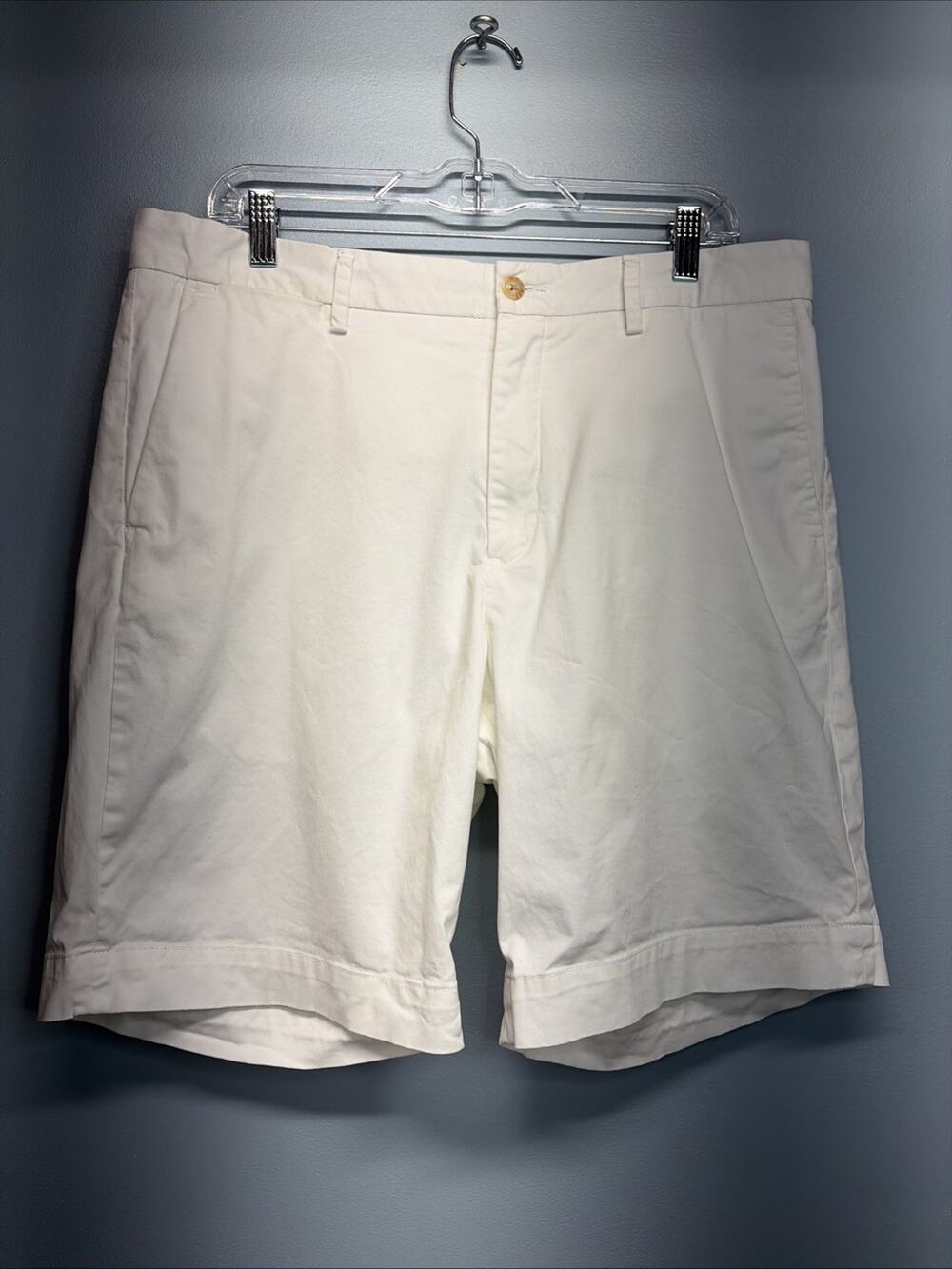 Ralph Lauren Men’s Stretch Classic Fit White Chino Shorts - Size 34 - 8” Inseam